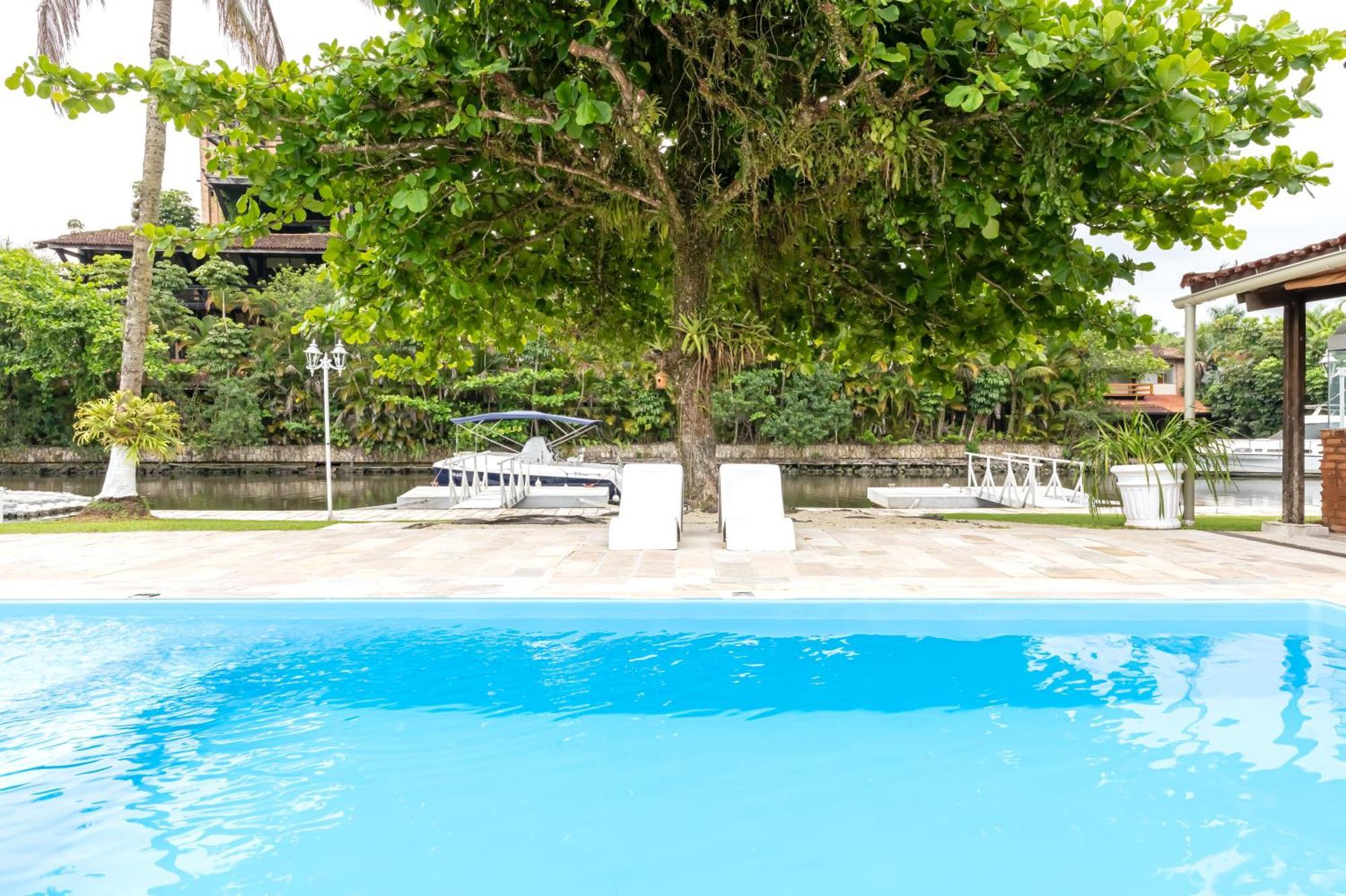Casa Na Marina Com Piscina Churrasqueira E Pier 과루자 외부 사진